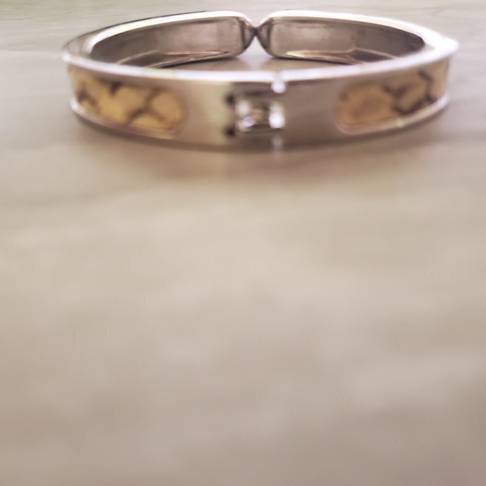 ✨ Stella and Dot Snakeskin Emerson Hinged Bangle ✨ - Picture 4 of 11